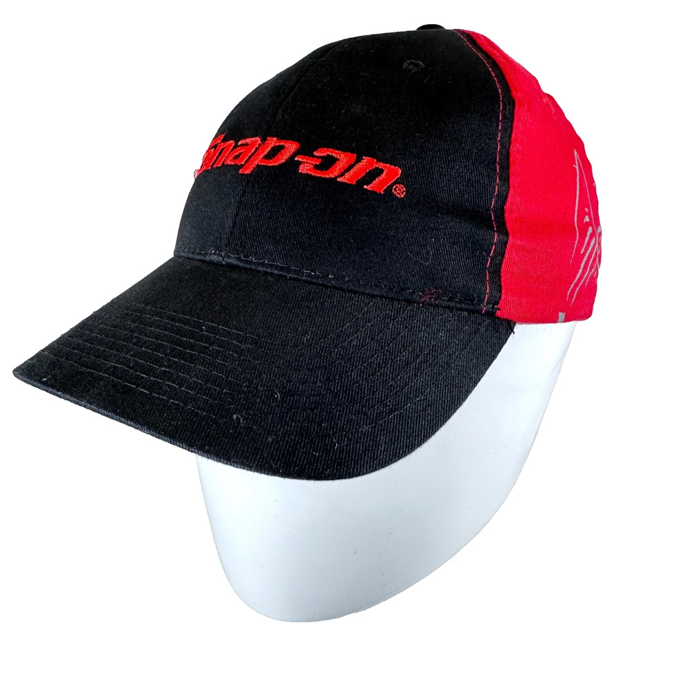 Snap-On Tools Racing Black & Red Wild Impact Adjustable Strap Back Dad Hat Cap